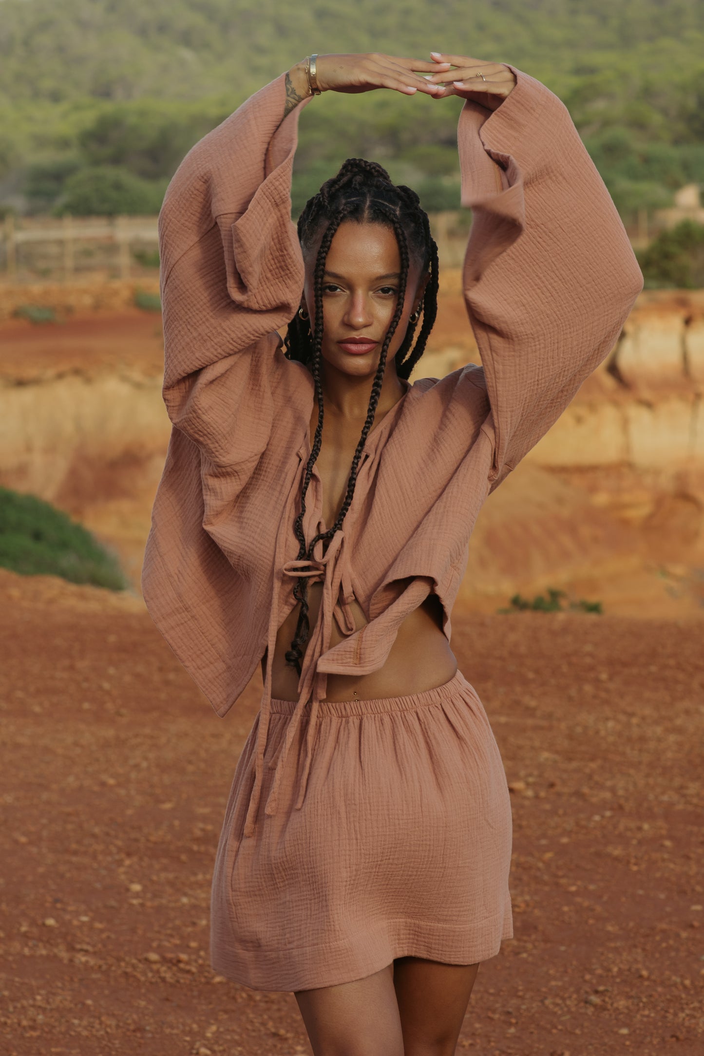 MAYA Tie Top - Clay
